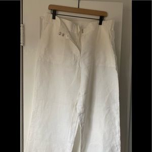 JJill Linen Wide Leg Trousers